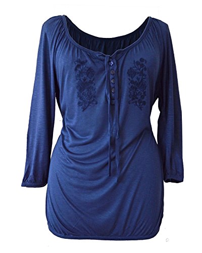 Algopix Similar Product 13 - Bhs Blue Embroided Top Size 12