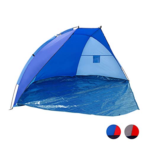 Algopix Similar Product 14 - Relaxdays Beach Shell Shelter Closable