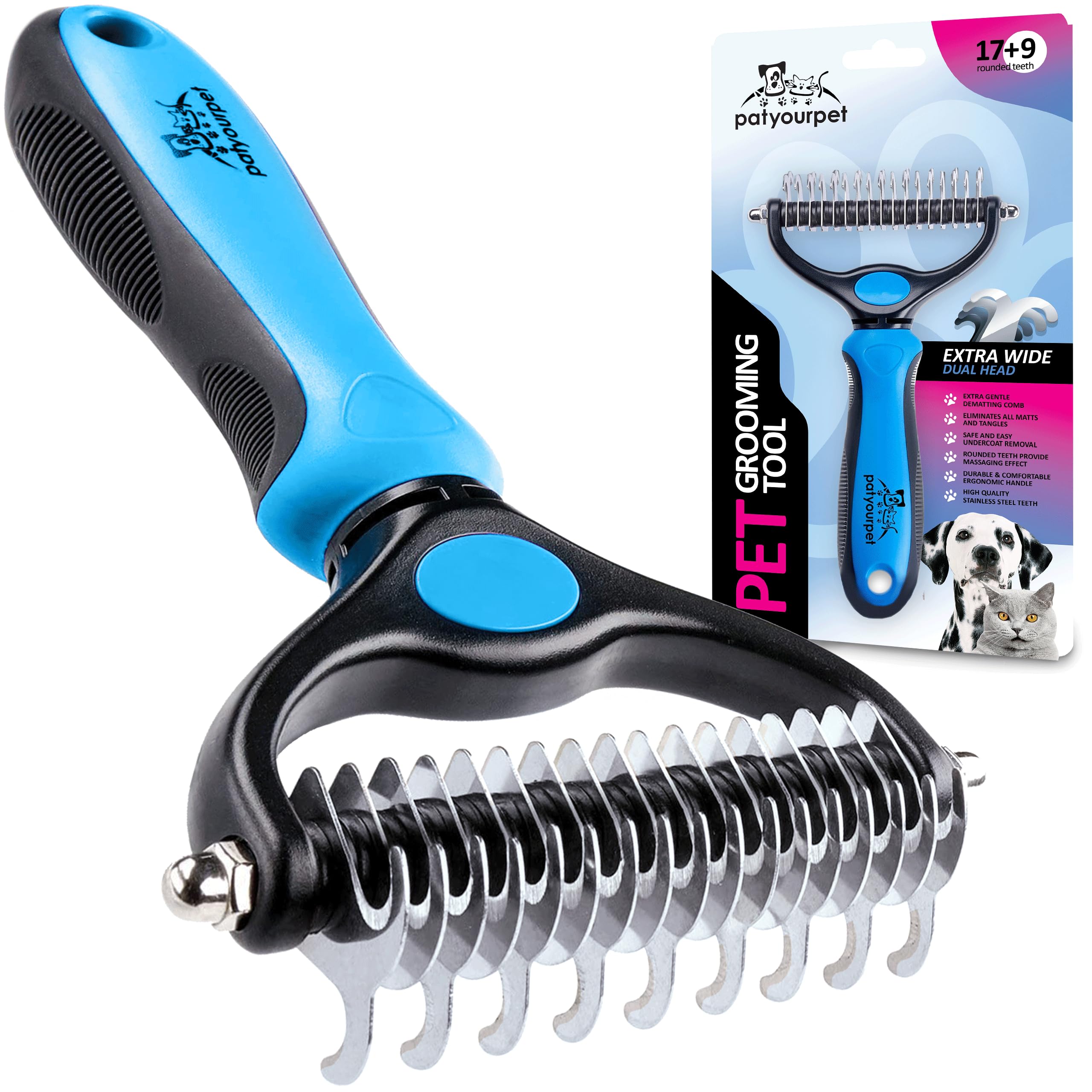 Algopix Similar Product 10 - Pat Your Pet Deshedding Brush 