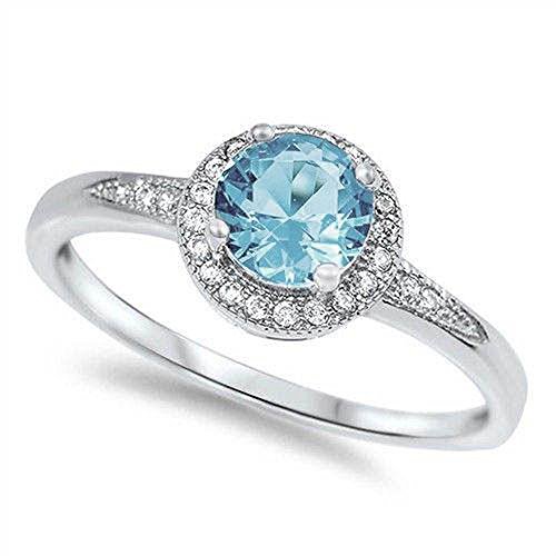 Algopix Similar Product 6 - 125ct Halo Set Solitaire Cubic