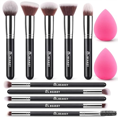 Algopix Similar Product 4 - BEAKEY Makeup Brushes set with 2