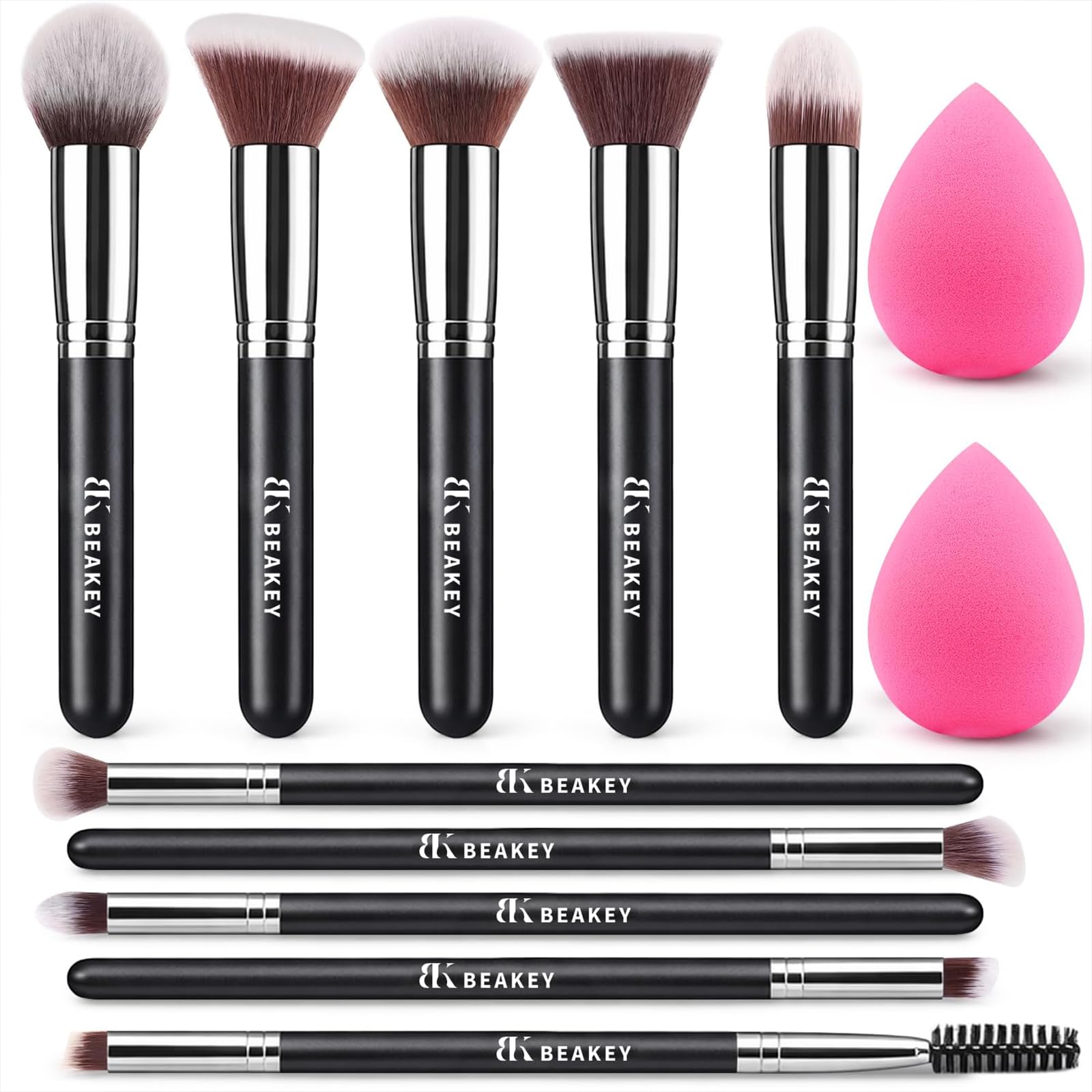 Algopix Similar Product 19 - BEAKEY Makeup Brushes set with 2