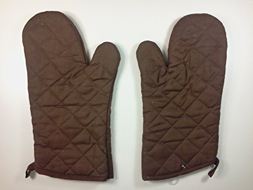 Algopix Similar Product 3 - Home Store Cotton Oven Mitts (2, brown)