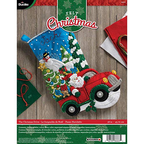 Algopix Similar Product 6 - Bucilla Felt Applique Stocking Kit The