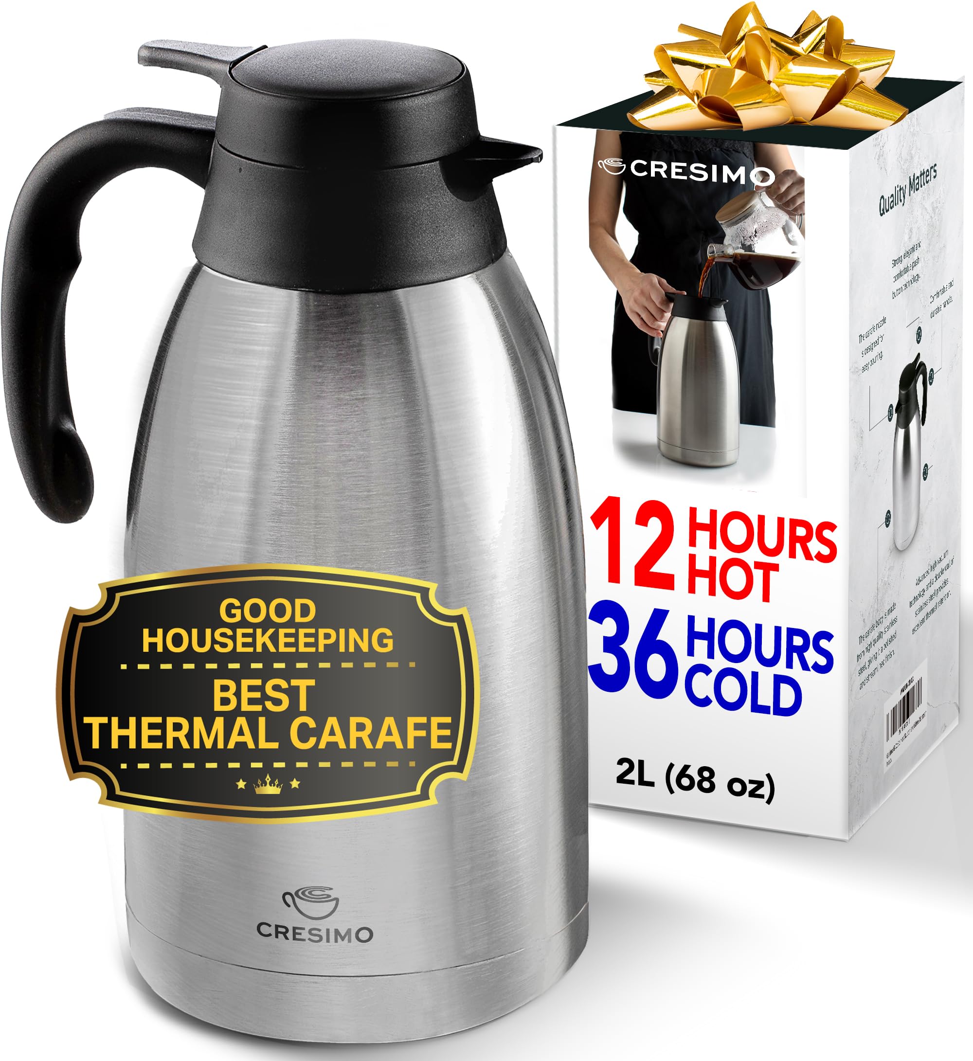 Algopix Similar Product 1 - Thermal Coffee Carafe 68oz  2L  12