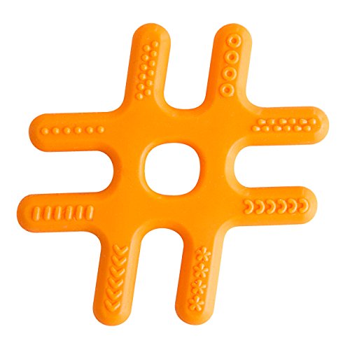 Algopix Similar Product 9 - Ulubulu Hashtag Teether, Orange