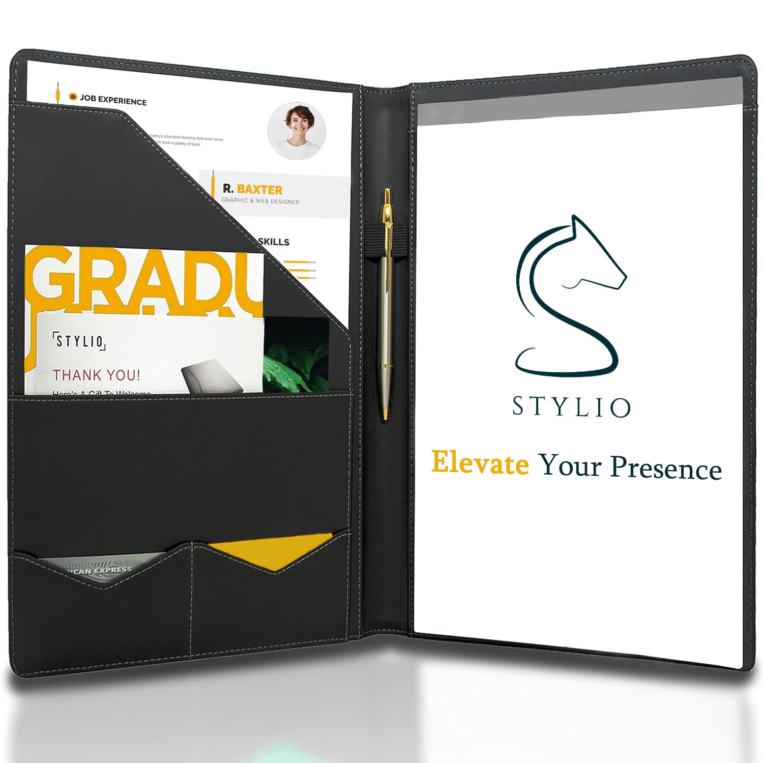 Algopix Similar Product 12 - STYLIO Padfolio Portfolio Organizer