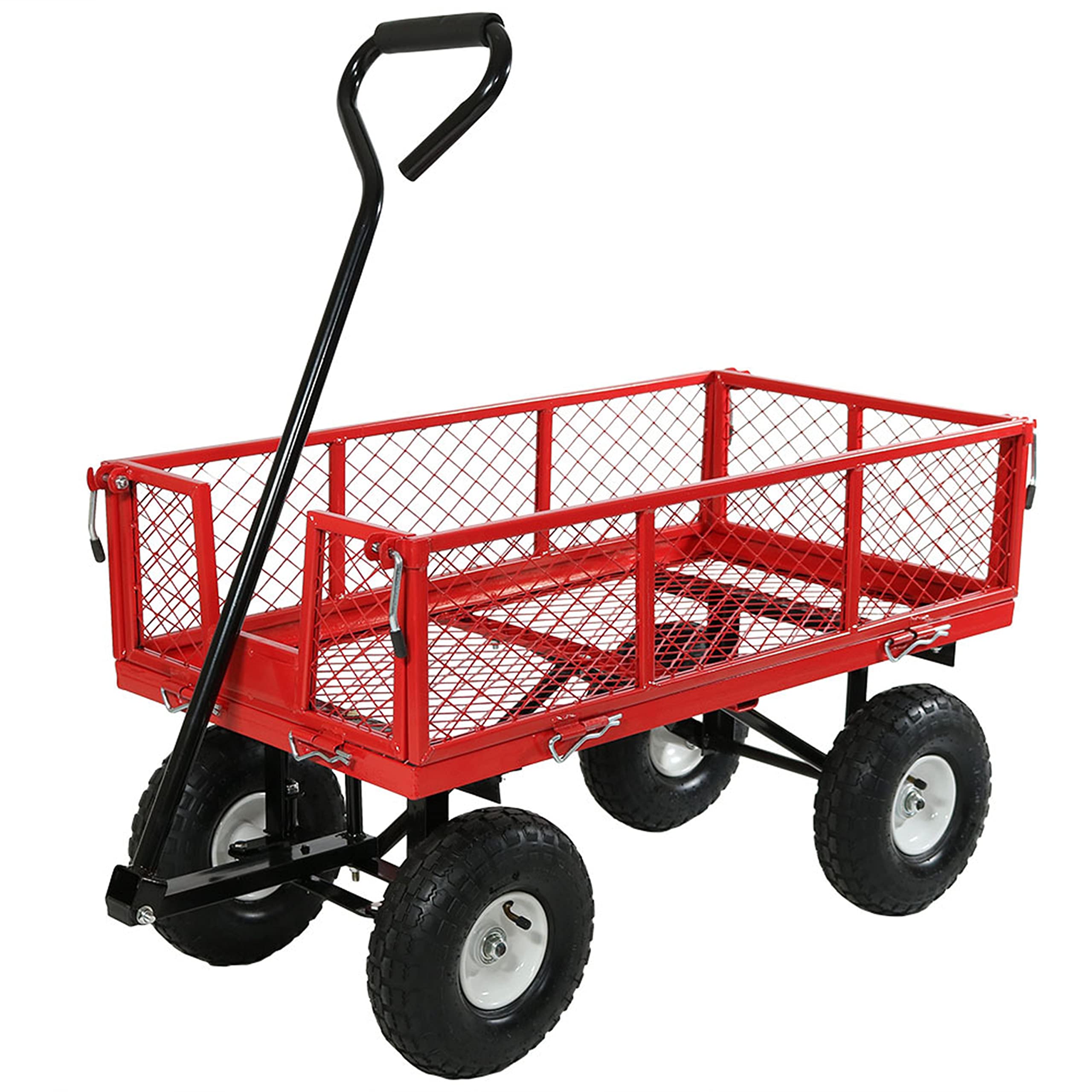 Algopix Similar Product 16 - Sunnydaze Utility Steel Garden Cart