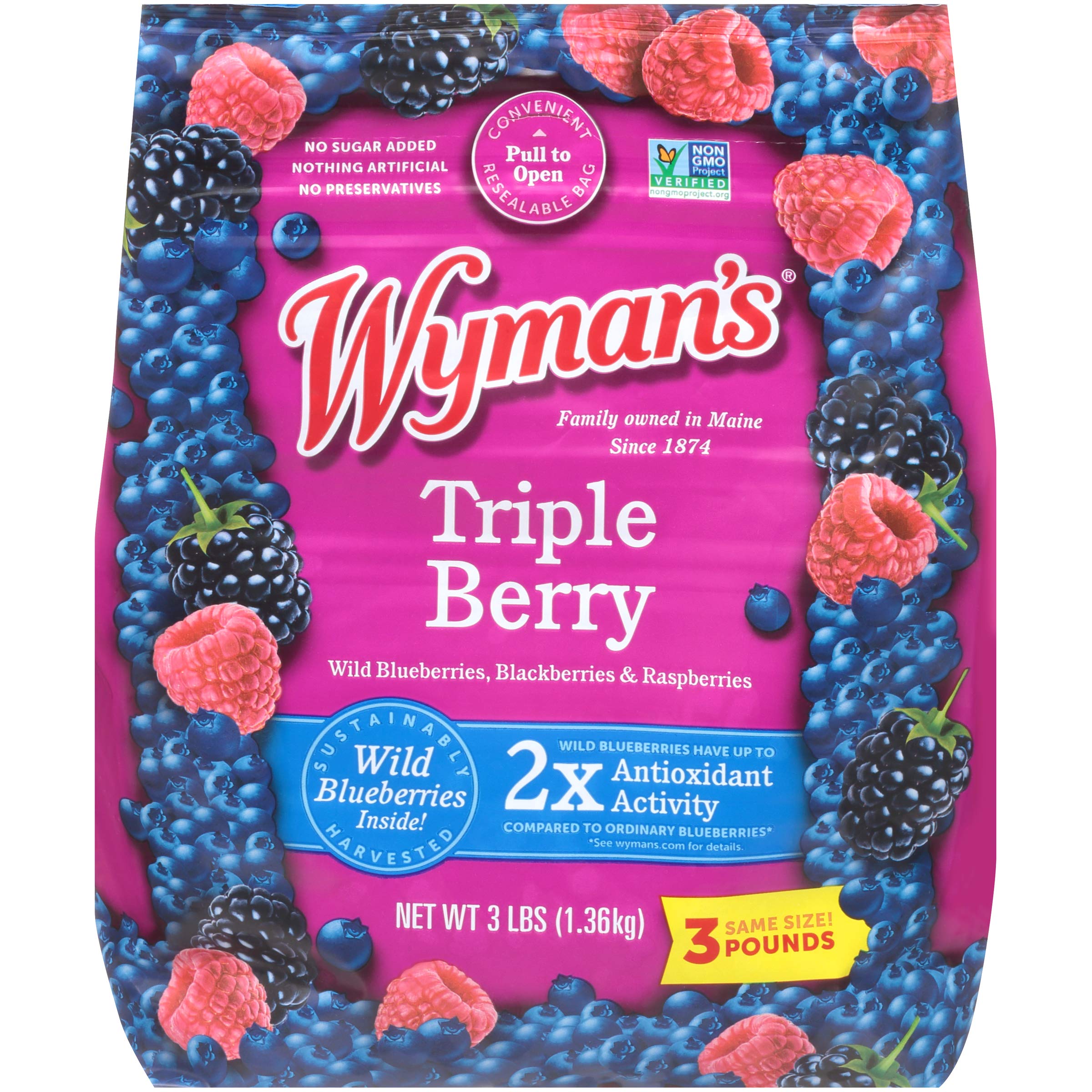 Algopix Similar Product 9 - Wyman's Triple Berry, 48 Ounce
