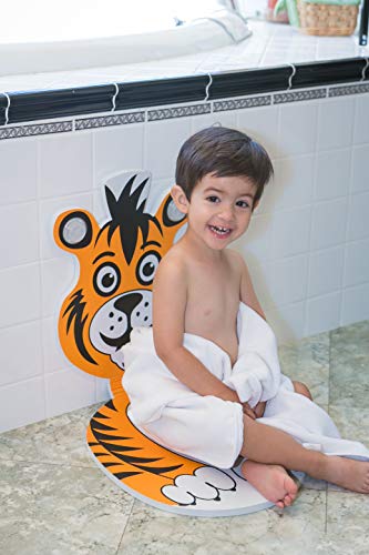 Algopix Similar Product 9 - Baby Bath Time Drying Mat Tiger 