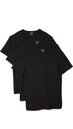 Algopix Similar Product 7 - Emporio Armani Mens Cotton VNeck