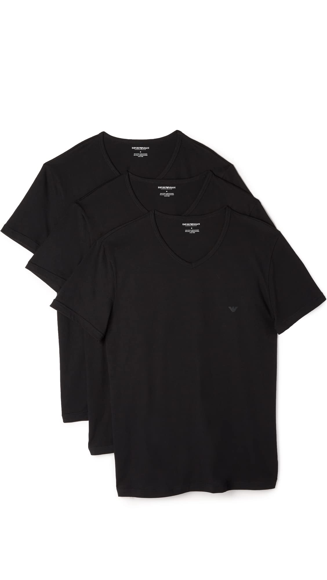 Algopix Similar Product 14 - Emporio Armani Mens Cotton VNeck