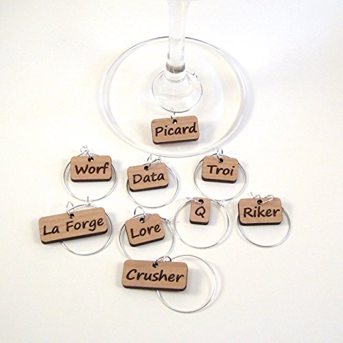Algopix Similar Product 5 - Wine Glass Charms - Star Trek TNG