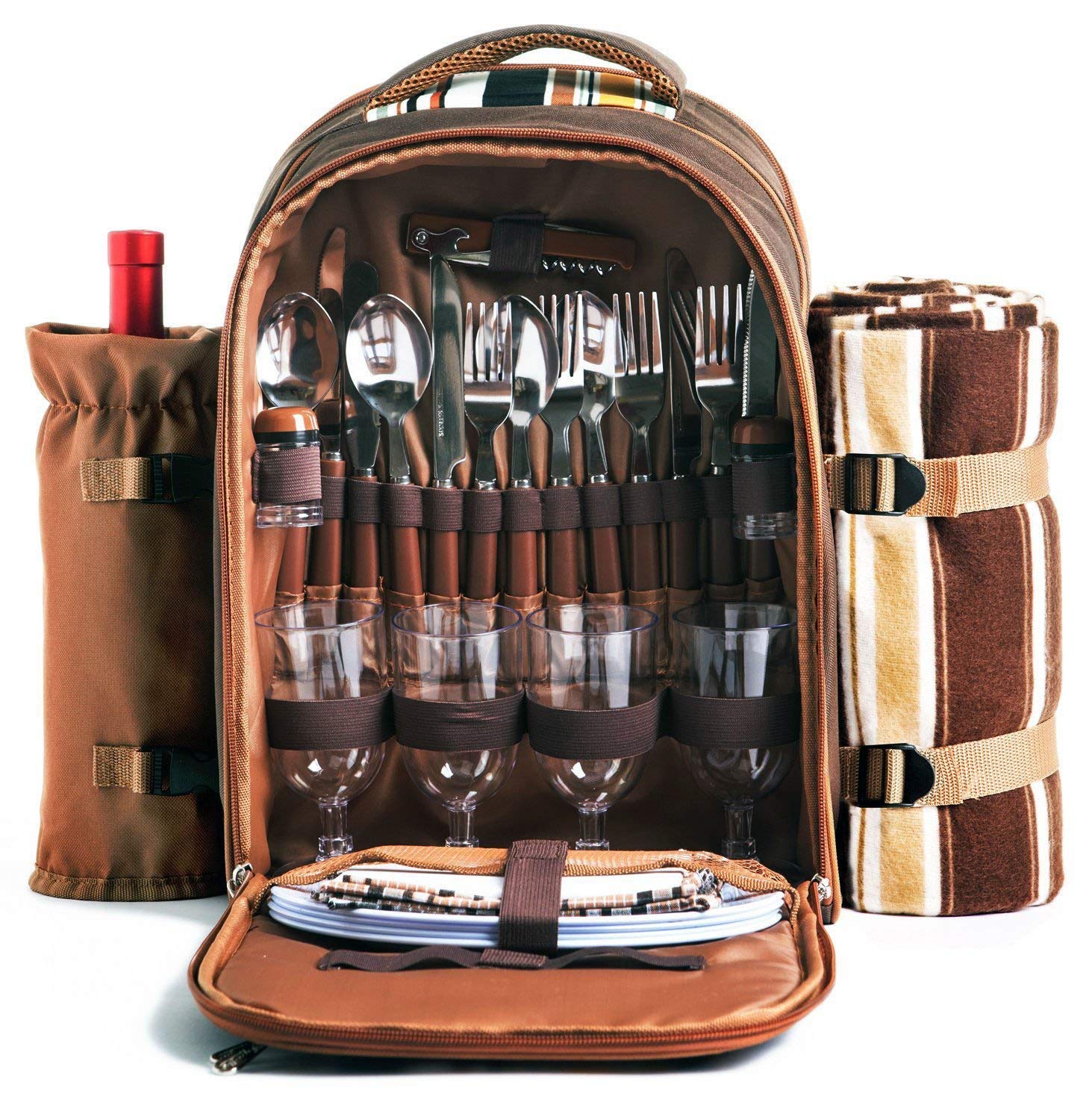 Algopix Similar Product 1 - Hap Tim Picnic Backpack Bag for 4