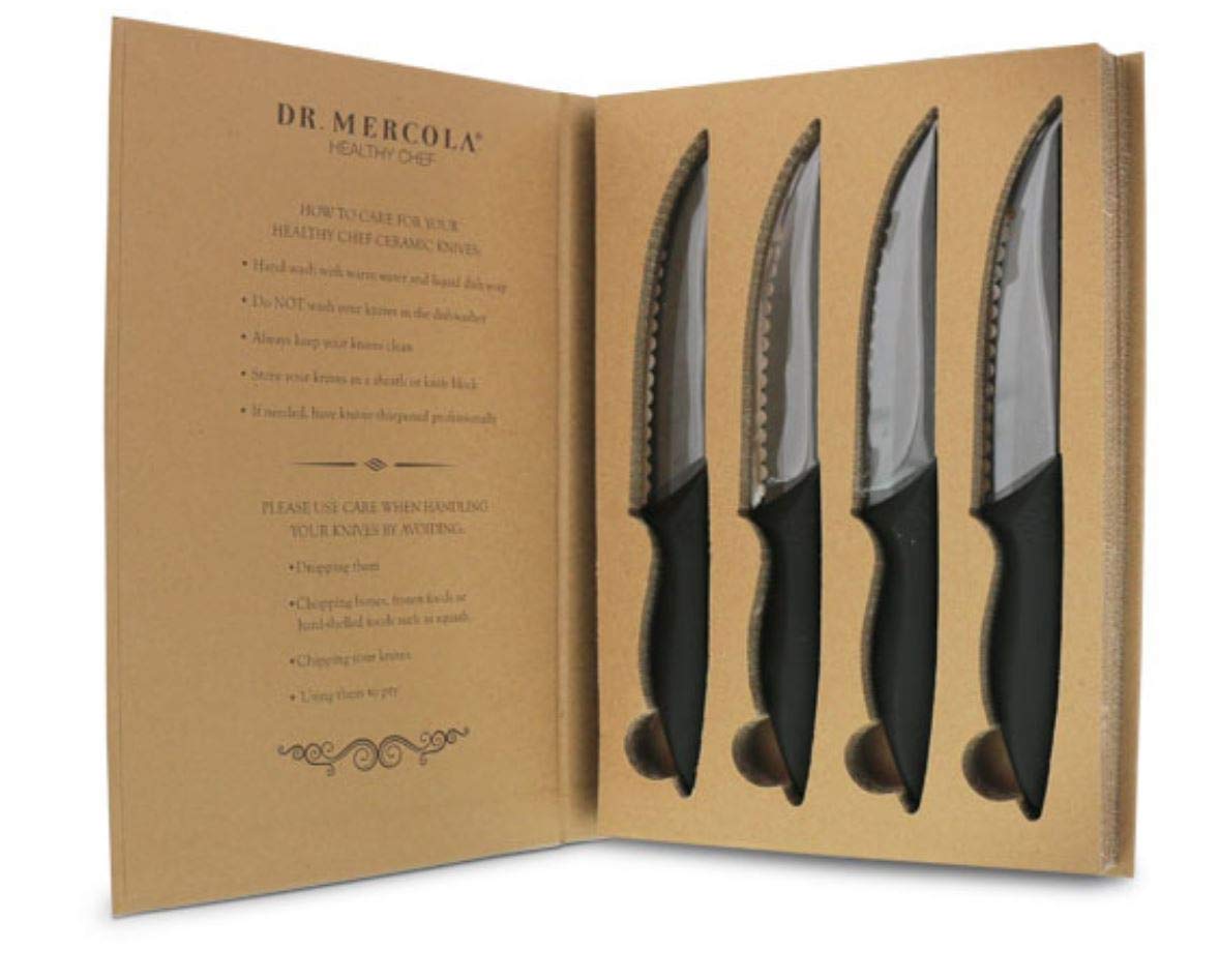 Algopix Similar Product 12 - Dr Mercola Black Ceramic Steak Knife