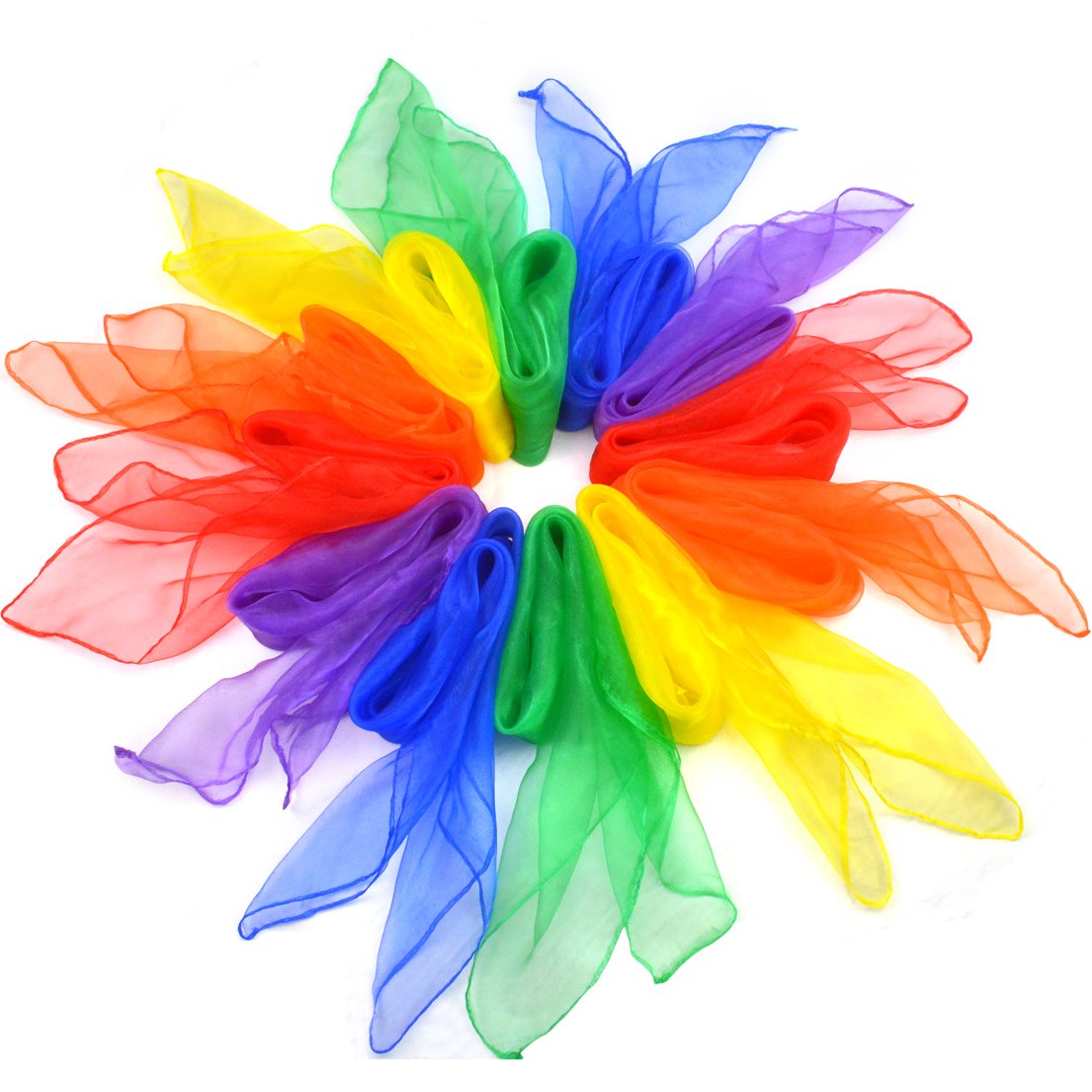 Algopix Similar Product 5 - Jmkcoz 12pcs Square Juggling Silk Dance