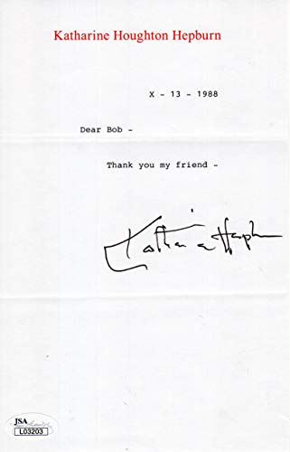 Algopix Similar Product 18 - KATHARINE HEPBURN AUTOGRAPHED LETTER ON