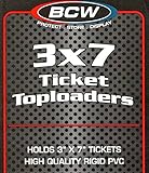 Algopix Similar Product 8 - BCW 2 Packs 50 Ticket 3X7 Toploaders