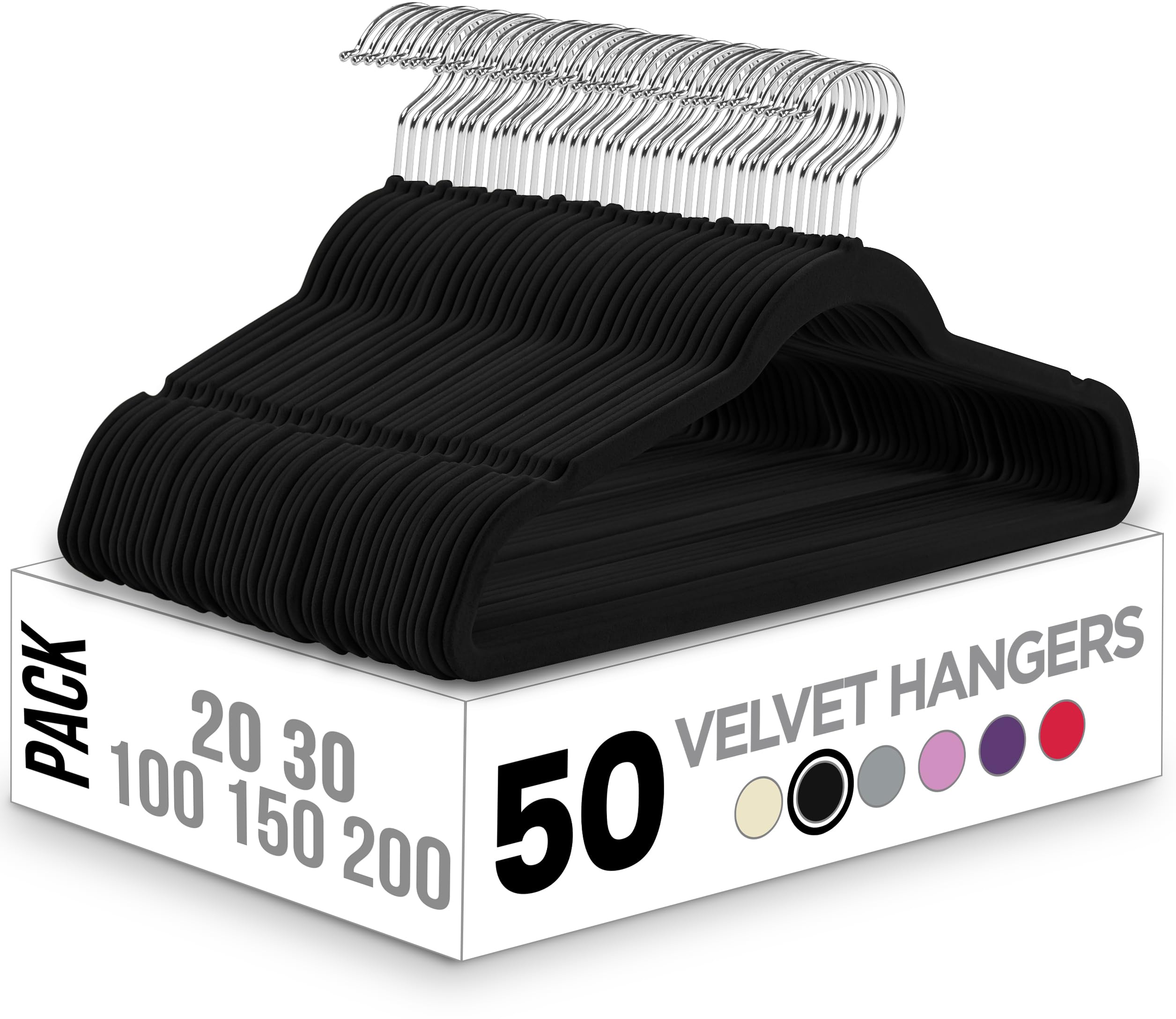 Algopix Similar Product 10 - Utopia Home Velvet Hangers 50 Pack