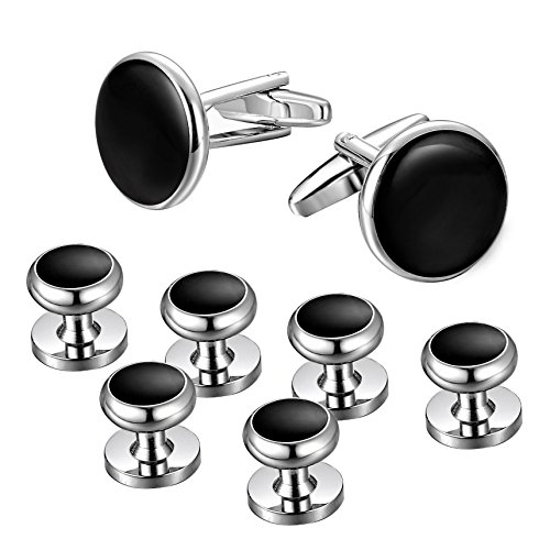 Algopix Similar Product 2 - Jstyle Mens Cufflinks and Studs Set