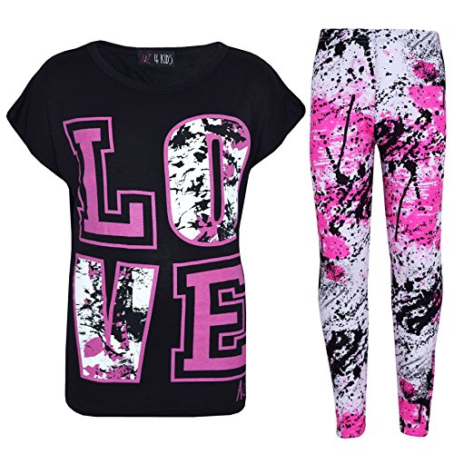 Algopix Similar Product 1 - Kids Girls Top Love T Shirt  Splash