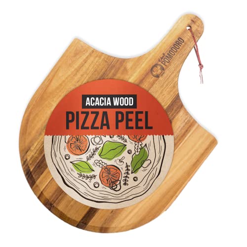Algopix Similar Product 15 - Chef Pomodoro Acacia Wood Pizza Peel