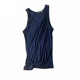 Algopix Similar Product 13 - Lonxu Mens 100 Silk Knitted Basic Tank