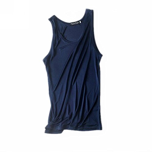 Algopix Similar Product 18 - Lonxu Mens 100 Silk Knitted Basic Tank