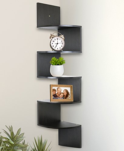 Algopix Similar Product 4 - Greenco Corner Shelf 5 Tier Shelves