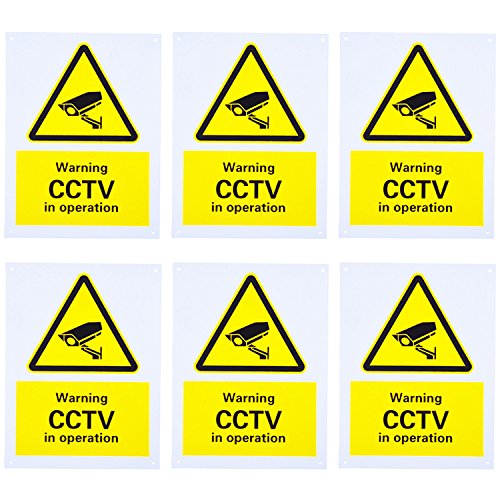 Algopix Similar Product 18 - 6Pack frborrad CCTV i driftsskylt