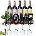 Algopix Similar Product 16 - SODUKU Wall Mounted Metal Wine Rack 