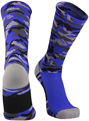 Algopix Similar Product 5 - Woodland Camo Crew Socks Royal Camo