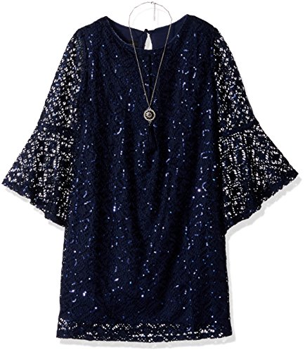 Algopix Similar Product 3 - Amy Byer Girls Big Bell Sleeve Crochet