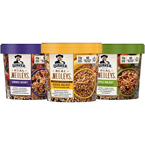 Algopix Similar Product 9 - Quaker Real Medleys Oatmeal 3 Flavor