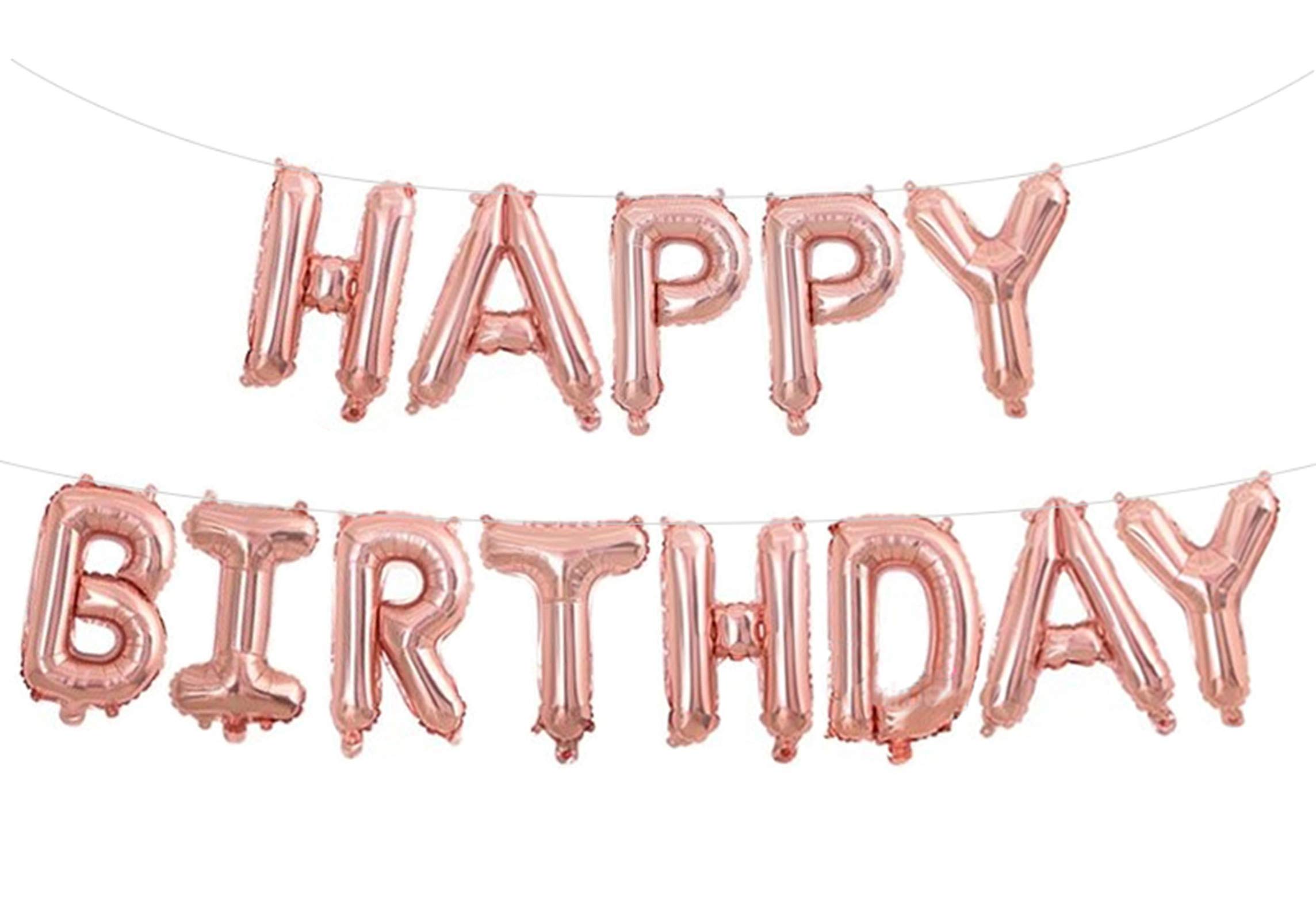 Algopix Similar Product 8 - FECEDY Rose Gold Hanging Happy Birthday