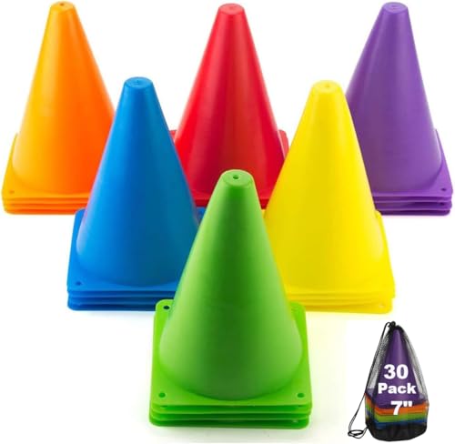 Algopix Similar Product 4 - Faswin 30 Pack Soccer Cones 7 Inch