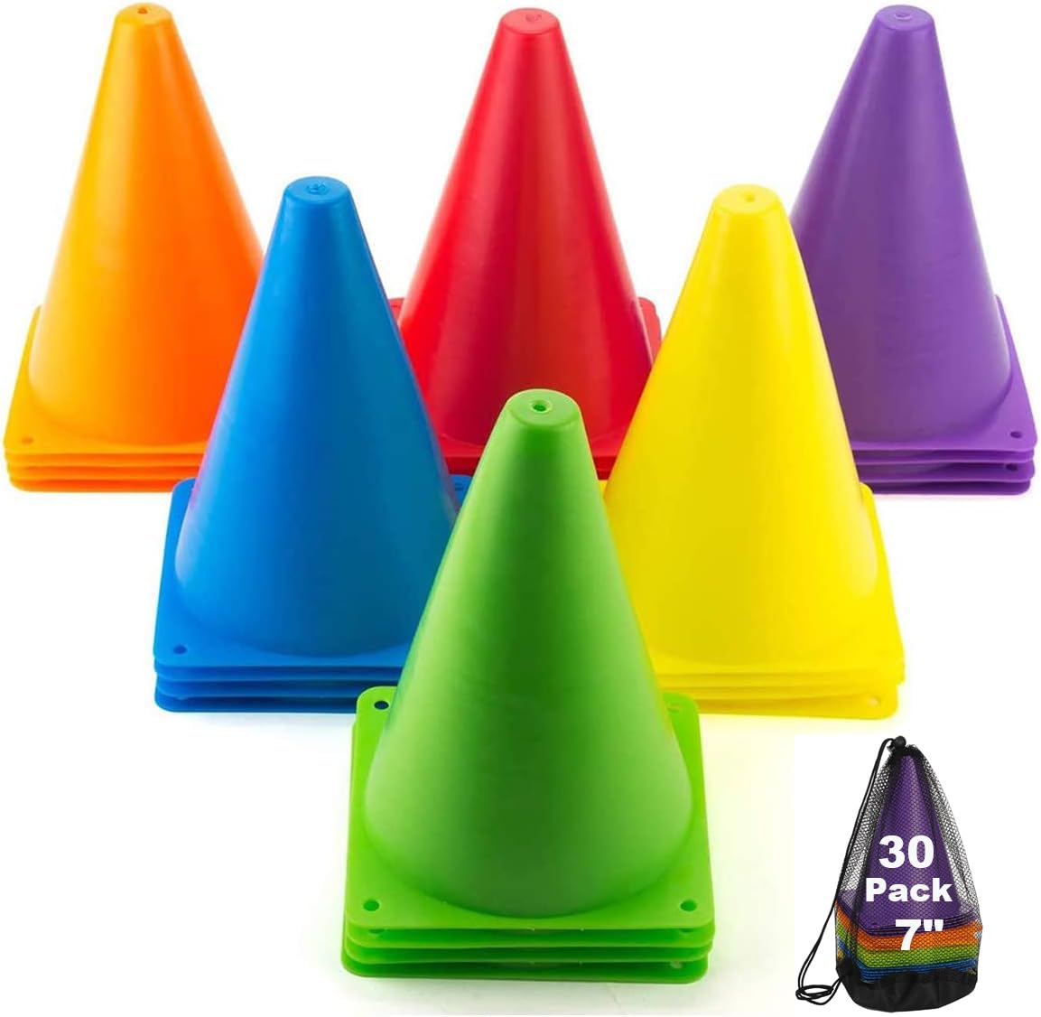 Algopix Similar Product 14 - Faswin 30 Pack Soccer Cones 7 Inch