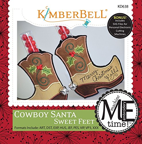 Algopix Similar Product 16 - CD Cowboy Santa Sweet Feet In the Hoop