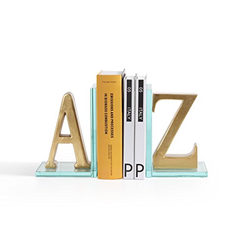 Algopix Similar Product 19 - Danya B A to Z Bookend in Gold Finish