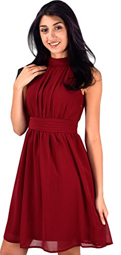 Algopix Similar Product 5 - Peach Couture Womens Chiffon Sleeveless