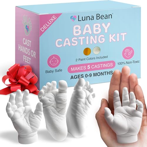Algopix Similar Product 18 - Luna Bean Baby Footprint Hand Casting