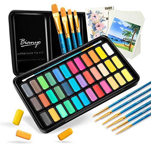Algopix Similar Product 7 - Bianyo 36 Colors Watercolor Paint Set