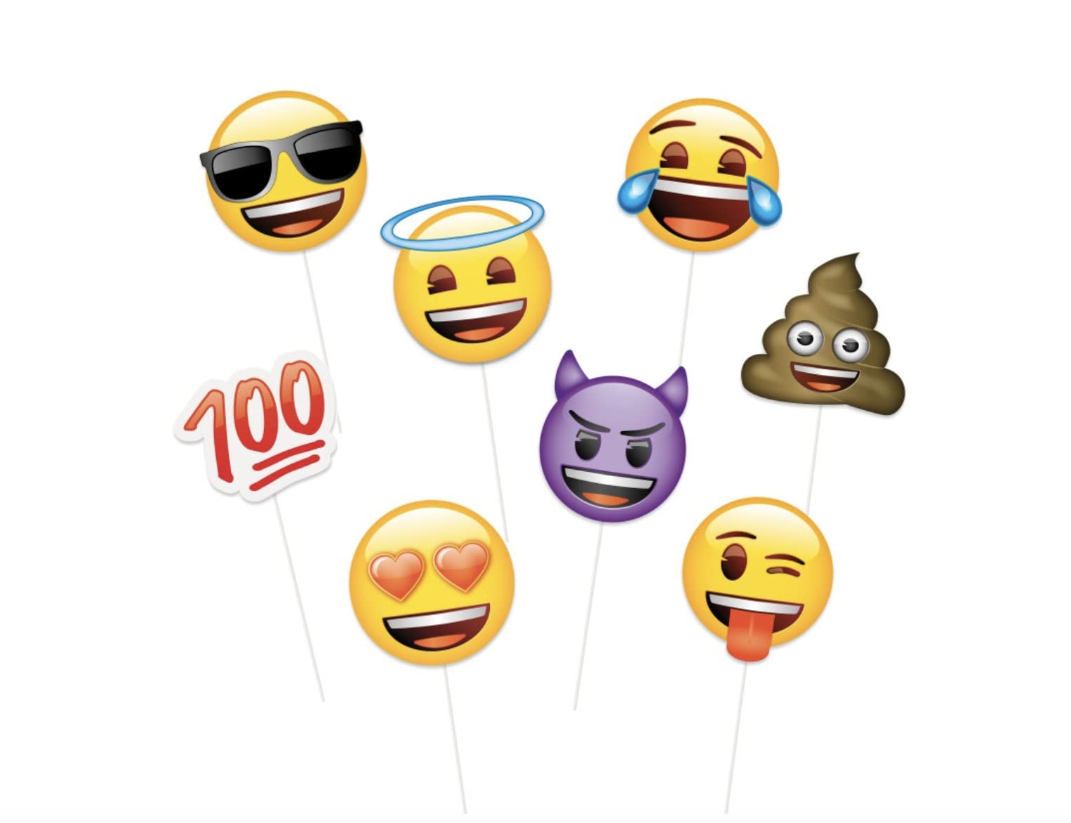 Algopix Similar Product 4 - Emoji Faces Photo Booth Props