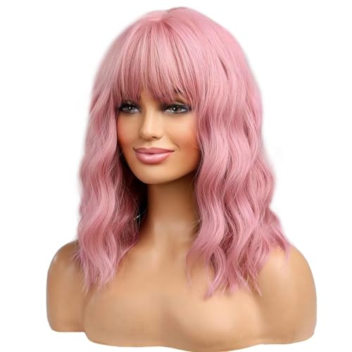 Algopix Similar Product 10 - BERON 14 Inches Pink Wig for Women
