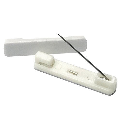Algopix Similar Product 11 - 100 White Safety Pin Bar wAdhesive ID