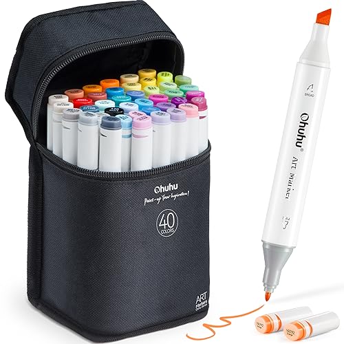 Algopix Similar Product 10 - Ohuhu Alcohol Markers  Double Tipped