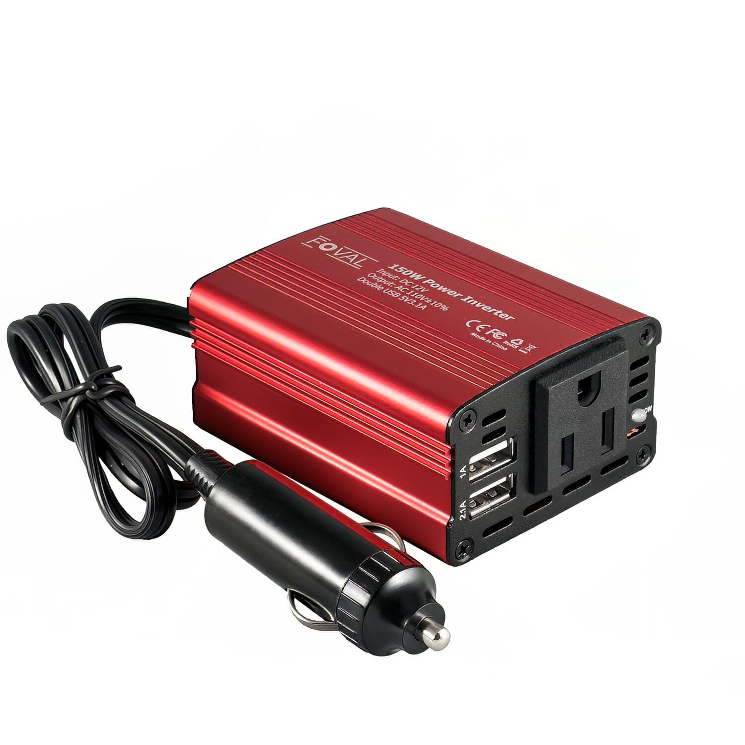 Algopix Similar Product 20 - FOVAL 150W Car Power Inverter 12V DC to