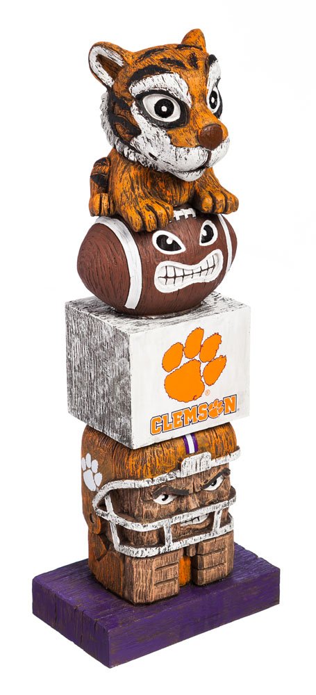 Algopix Similar Product 14 - Evergreen NCAA Clemson Tigers Tiki Totem