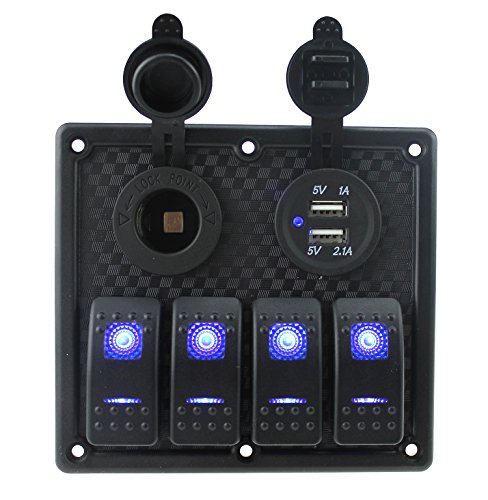 Algopix Similar Product 17 - IZTOSS 12V24V DC 4 Gang Waterproof