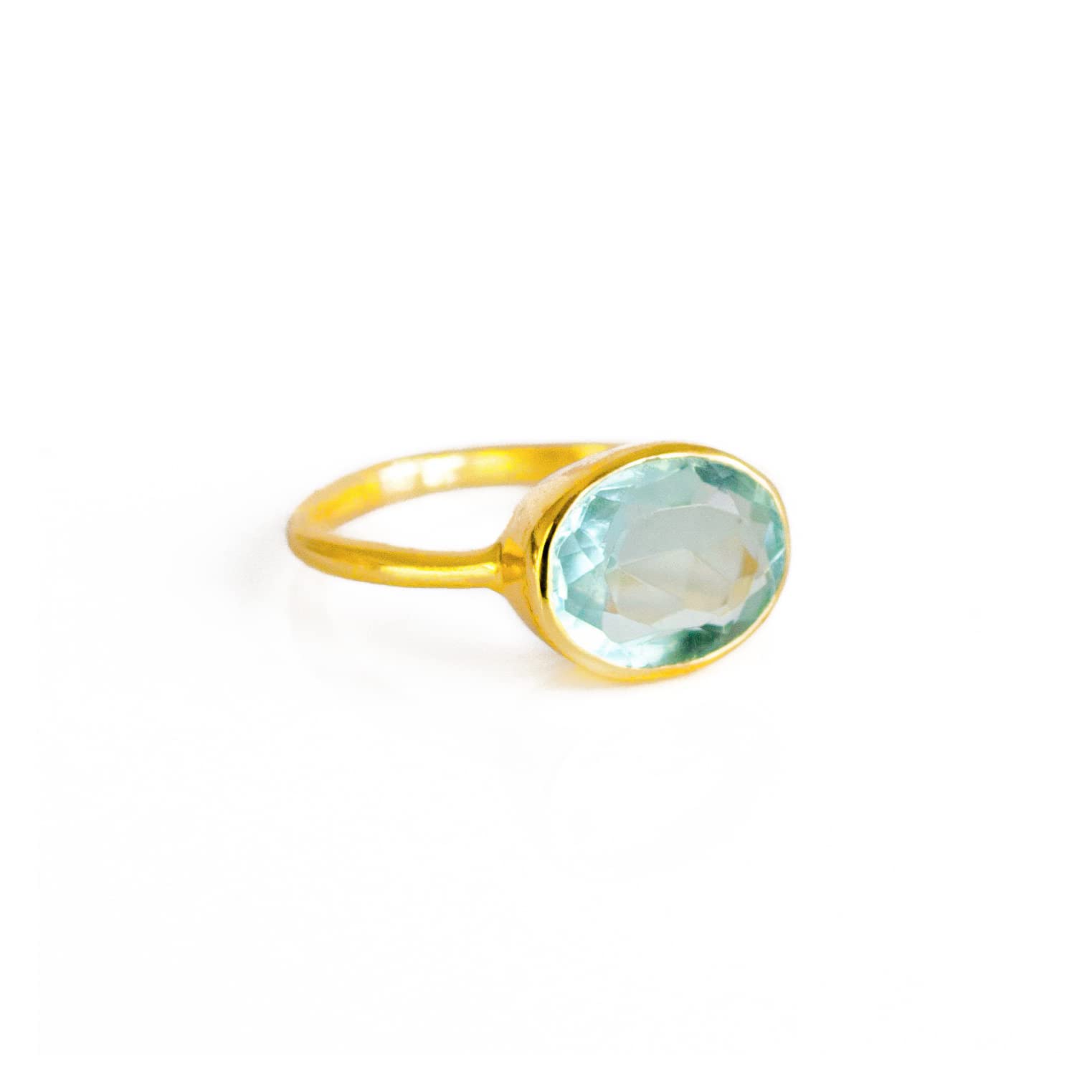 Algopix Similar Product 10 - Blue Topaz ring stackable ring